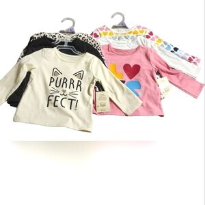 NWT Bundle of 6 Long Sleeve shirts sz. 12 mos.